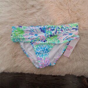 Lilly Pulitzer nwt Lagoon Sarong Hipster Bikini Bottoms wmns 6 Shell of a Party